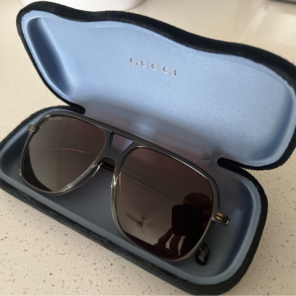 Men’s Gucci Brown Pilot Sunglasses GG0545S